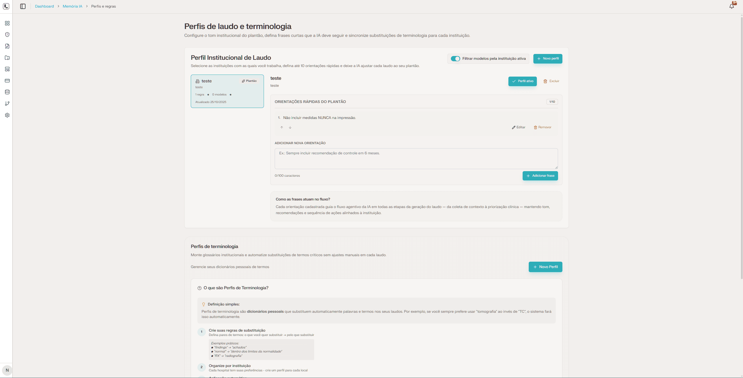 Regras e workflows automatizados